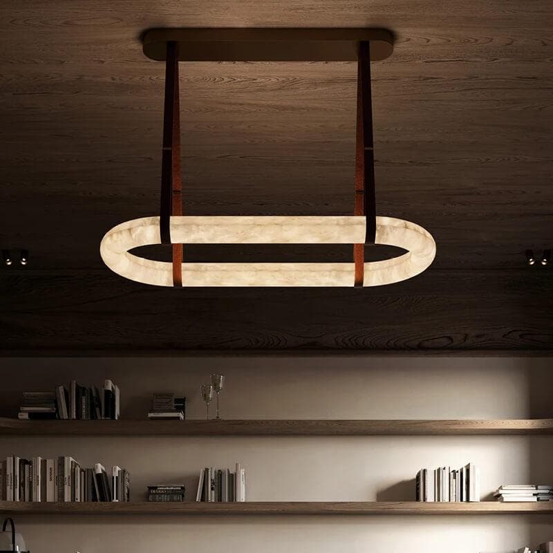 Circle Alabaster Chandelier Chandelier