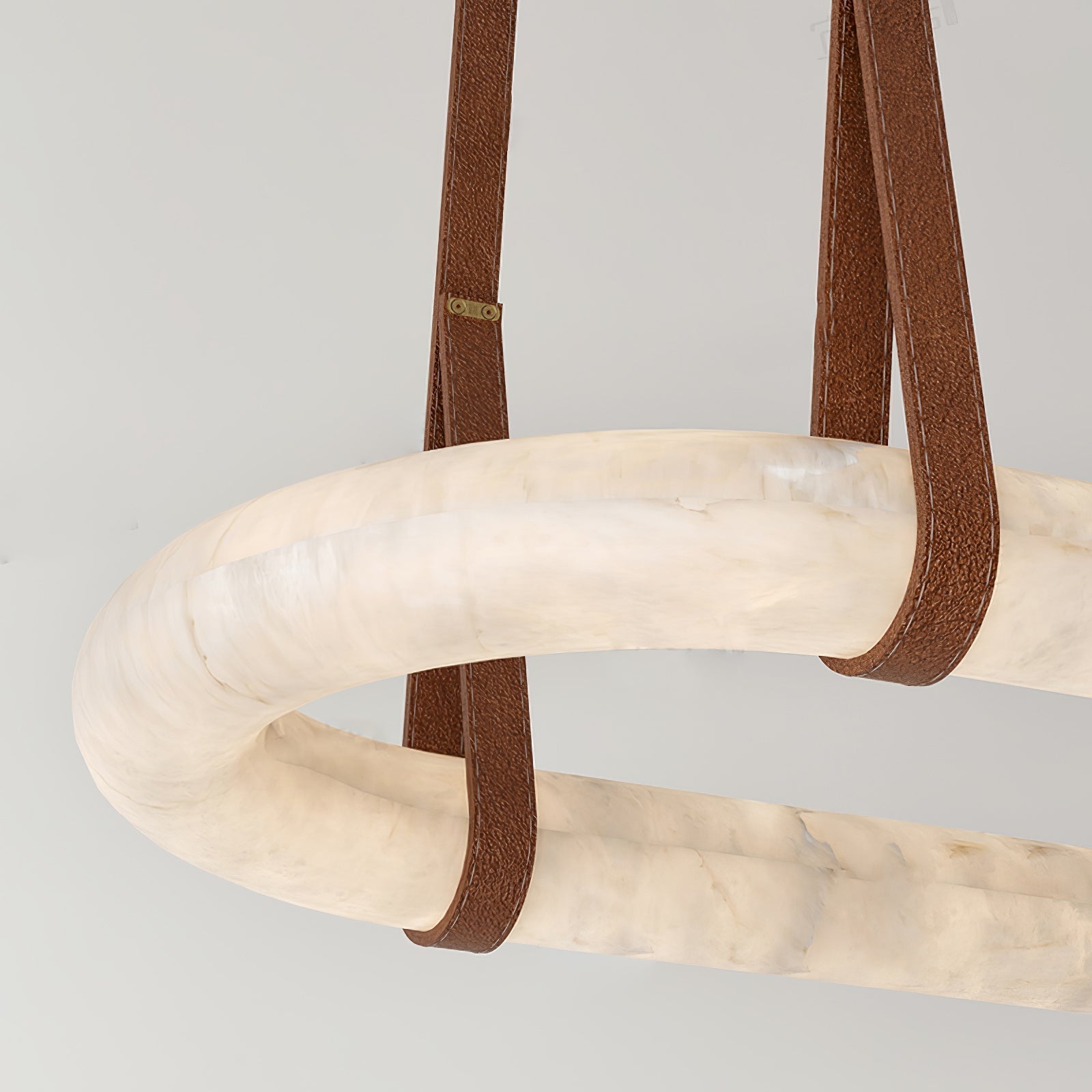 Circle Alabaster Chandelier Chandelier