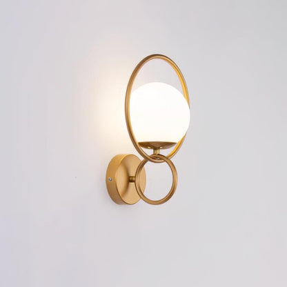 Circle Global Wall Lamp Dia 9.1″ x H 13.8″ / Dia 23cm x H 35cm / Gold Wall lamp