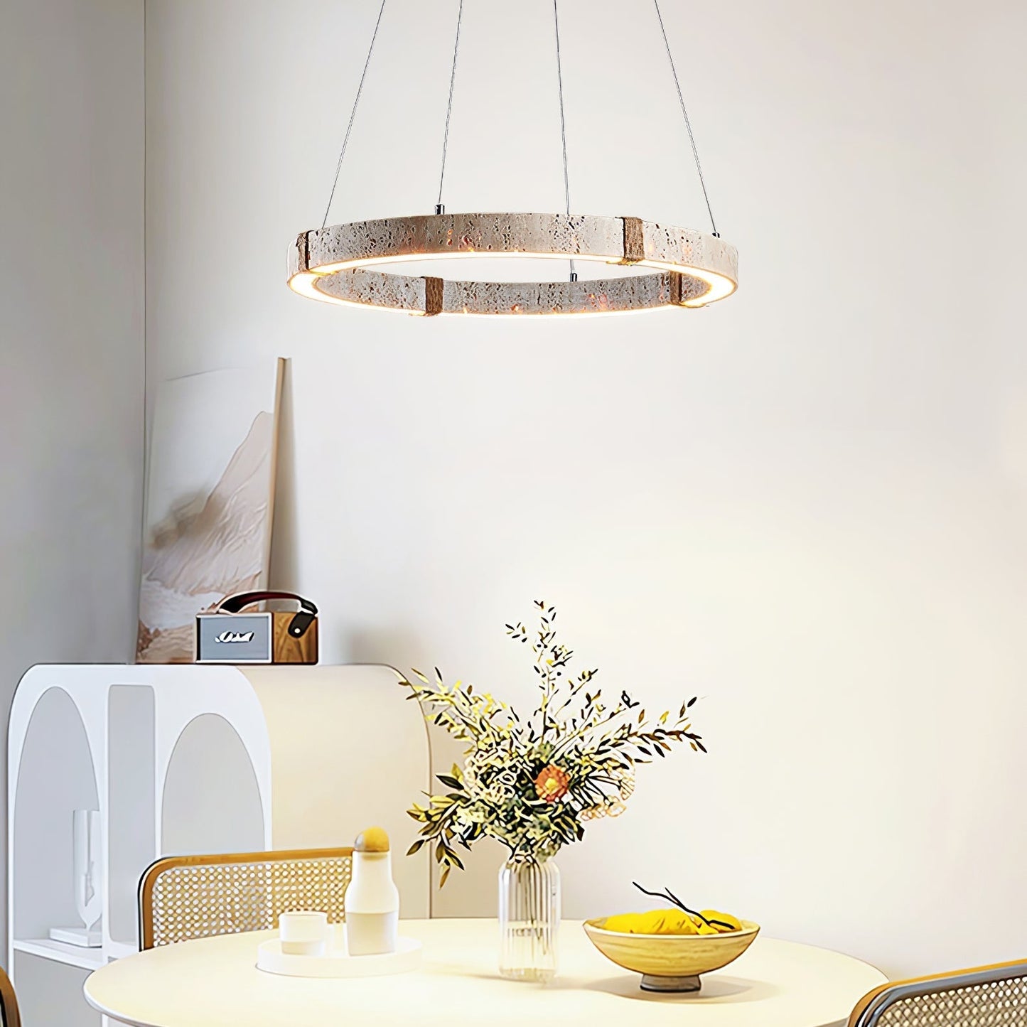 Circle Travertine Pendant Lamp 1001 pendant Lamp