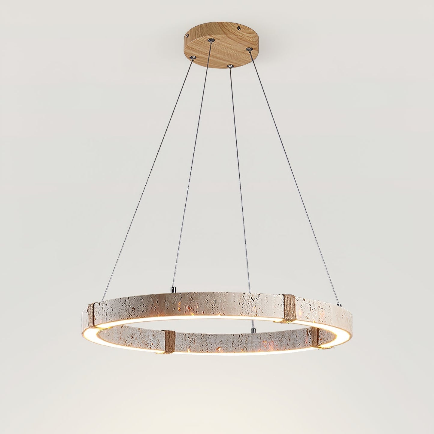 Circle Travertine Pendant Lamp ? 19.7″ x H 1.9″ / Yellow Travertine / Warm Light 1001 pendant Lamp