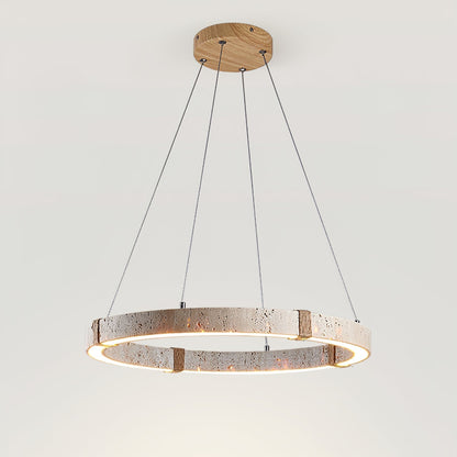 Circle Travertine Pendant Lamp ? 19.7″ x H 1.9″ / Yellow Travertine / Warm Light 1001 pendant Lamp