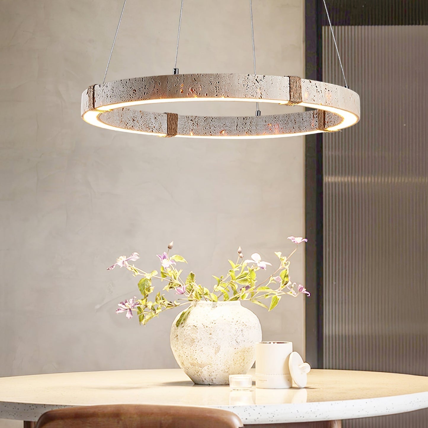 Circle Travertine Pendant Lamp 1001 pendant Lamp