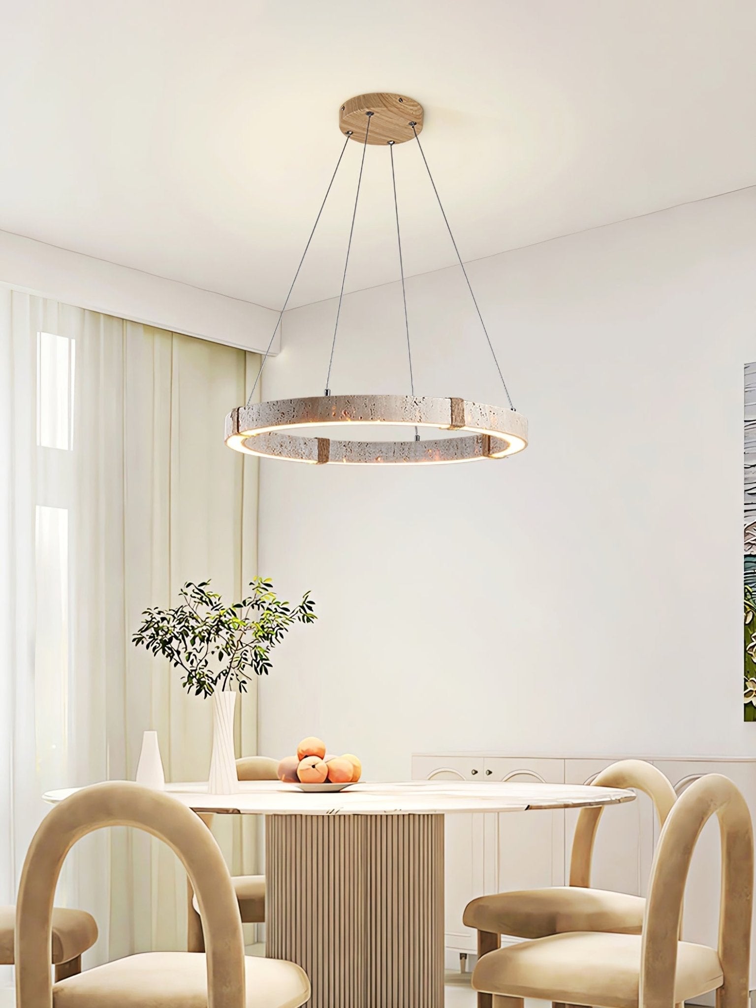 Circle Travertine Pendant Lamp 1001 pendant Lamp