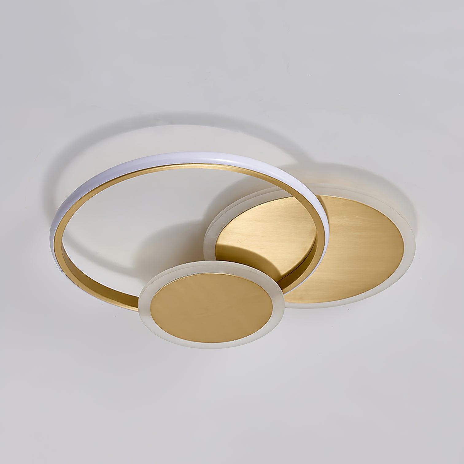 Circles LED Ceiling Light L 16.5″ x W 16.5″ x H 2.4″ / L 42cm x W 42cm x H 6cm / Brass / Three-color changing light