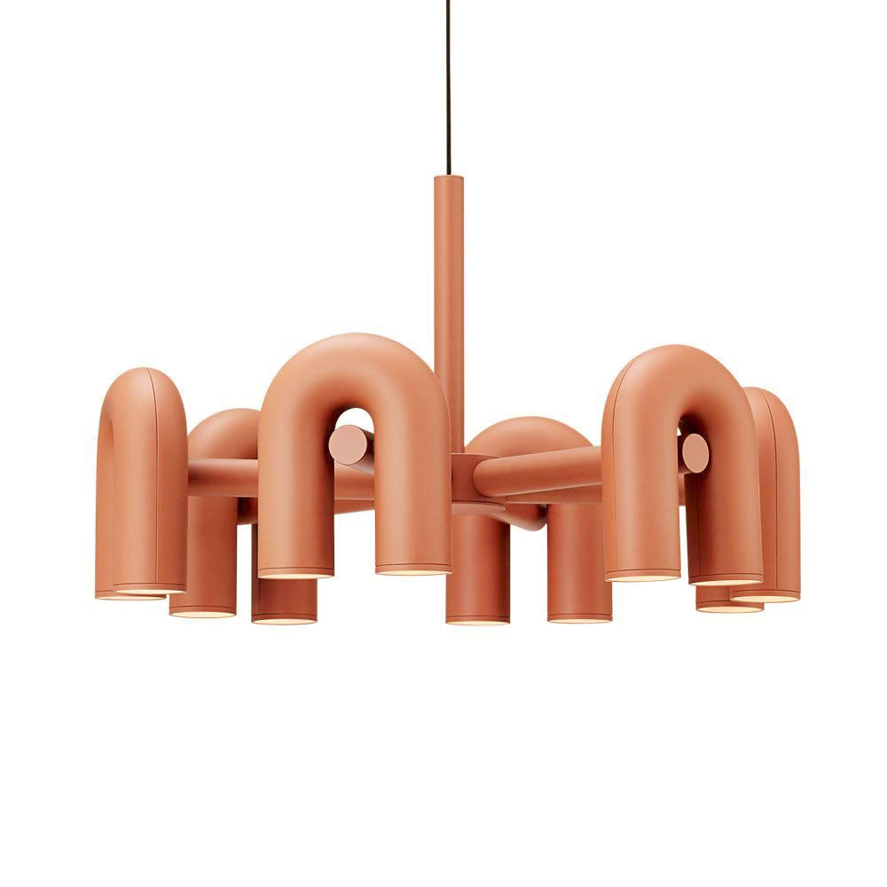 Cirkus Chandelier 6 Heads Dia 31.5″ x H 14.8″ / Dia 80cm x H 37.5cm (Power: ~84W) / Orange / Warm White Chandelier