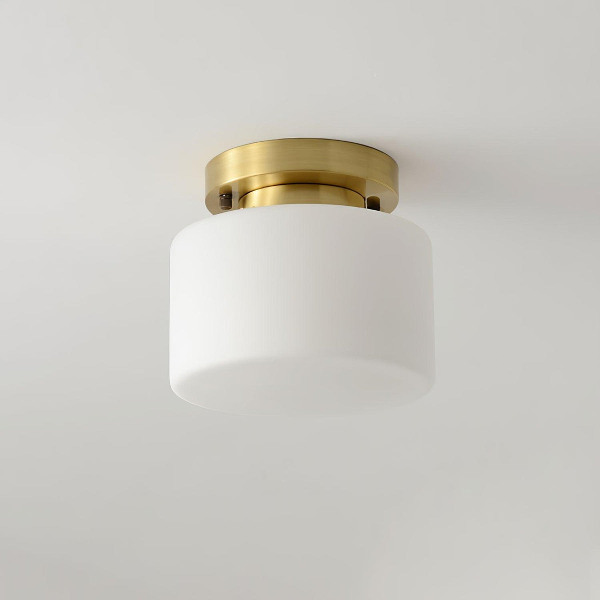 Clinio Flush Mount Ceiling Light Dia 7.9″ x H 6.5″ / Dia 20cm x H 16.5cm / Brass + White Ceiling lamp