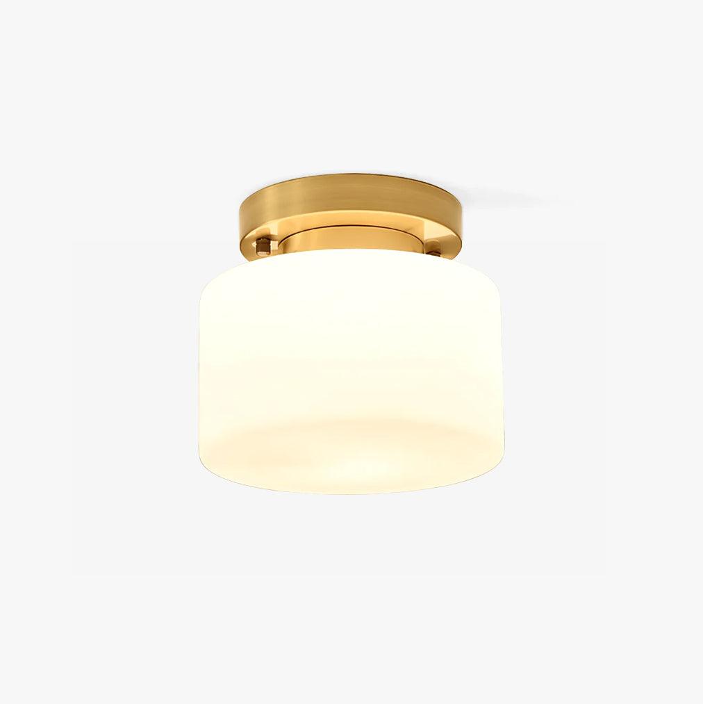 Clinio Flush Mount Ceiling Light ? 7.9″ x H 6.5″ / Dia 20cm x H 16.5cm / Brass + White Ceiling lamp