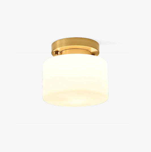 Clinio Flush Mount Ceiling Light ? 7.9″ x H 6.5″ / Dia 20cm x H 16.5cm / Brass + White Ceiling lamp