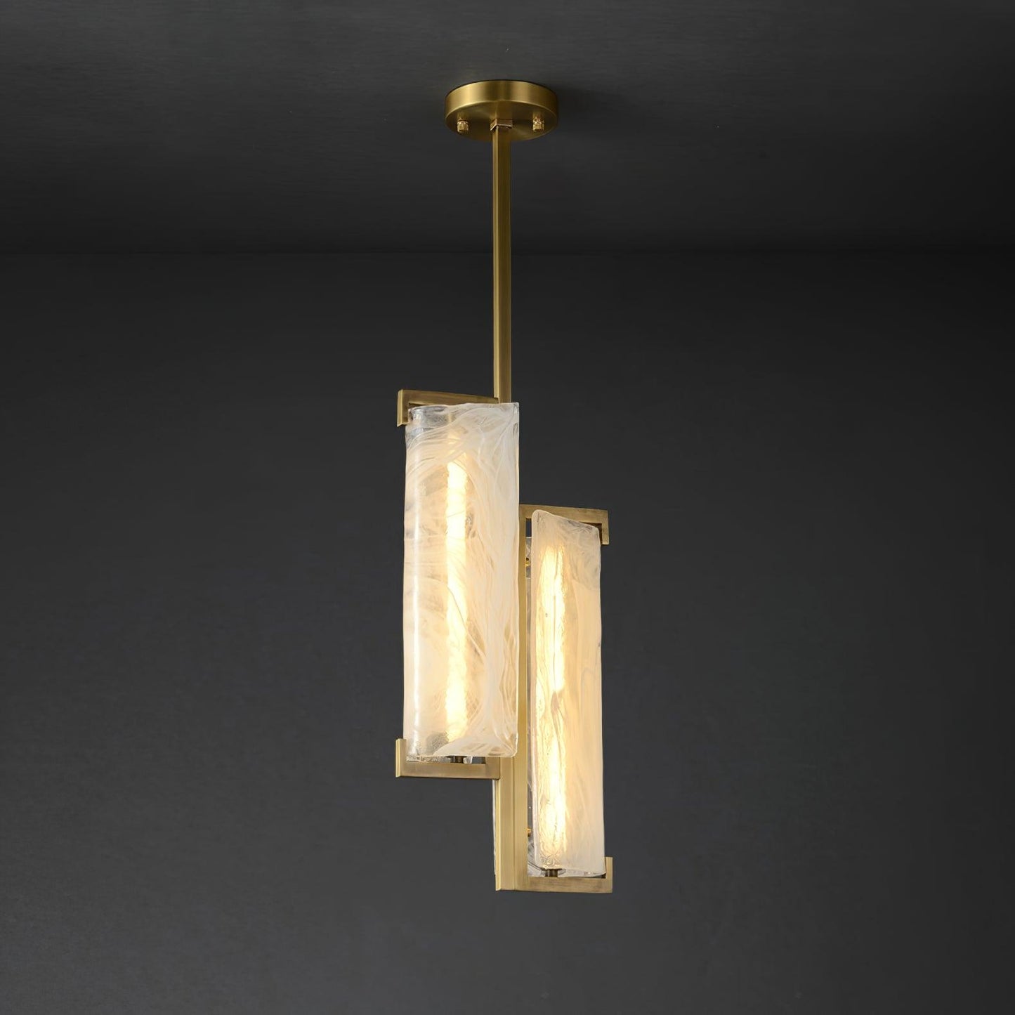 Cloud Fog Pendant Lamp Dia 9.4″ x H 16.8″ / Dia 24cm x H 42.7cm / Polished Brass / Warm White Pendant light