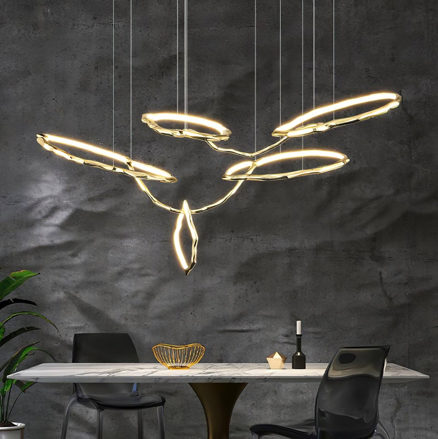 Cloud Rings Series Brass Chandelier Chandelier