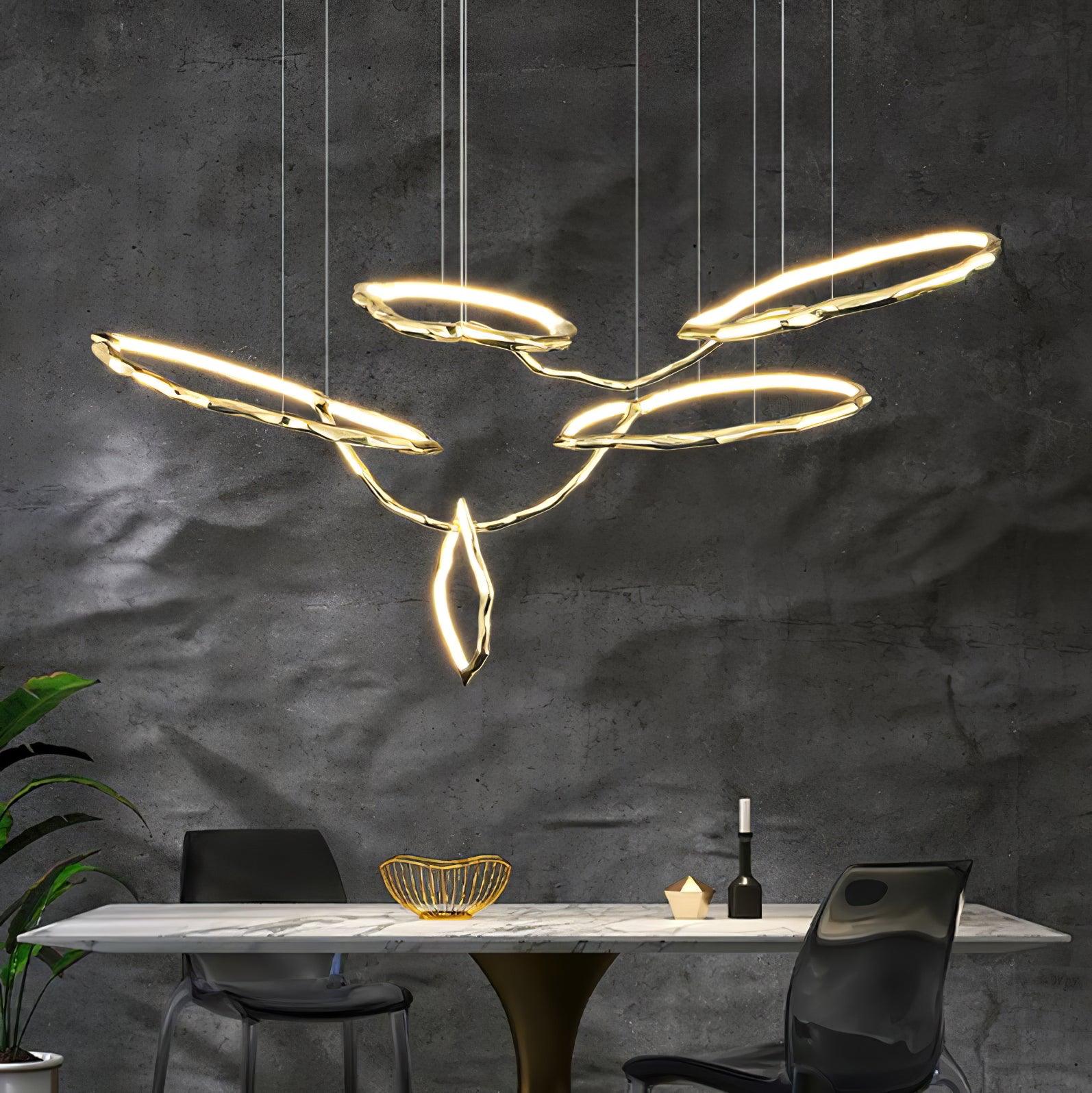 Cloud Rings Series Brass Chandelier Chandelier