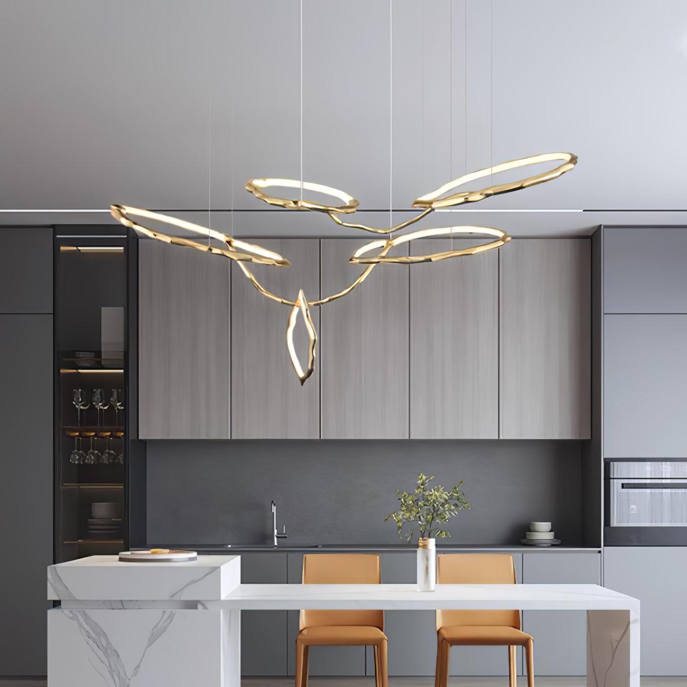 Cloud Rings Series Brass Chandelier Chandelier