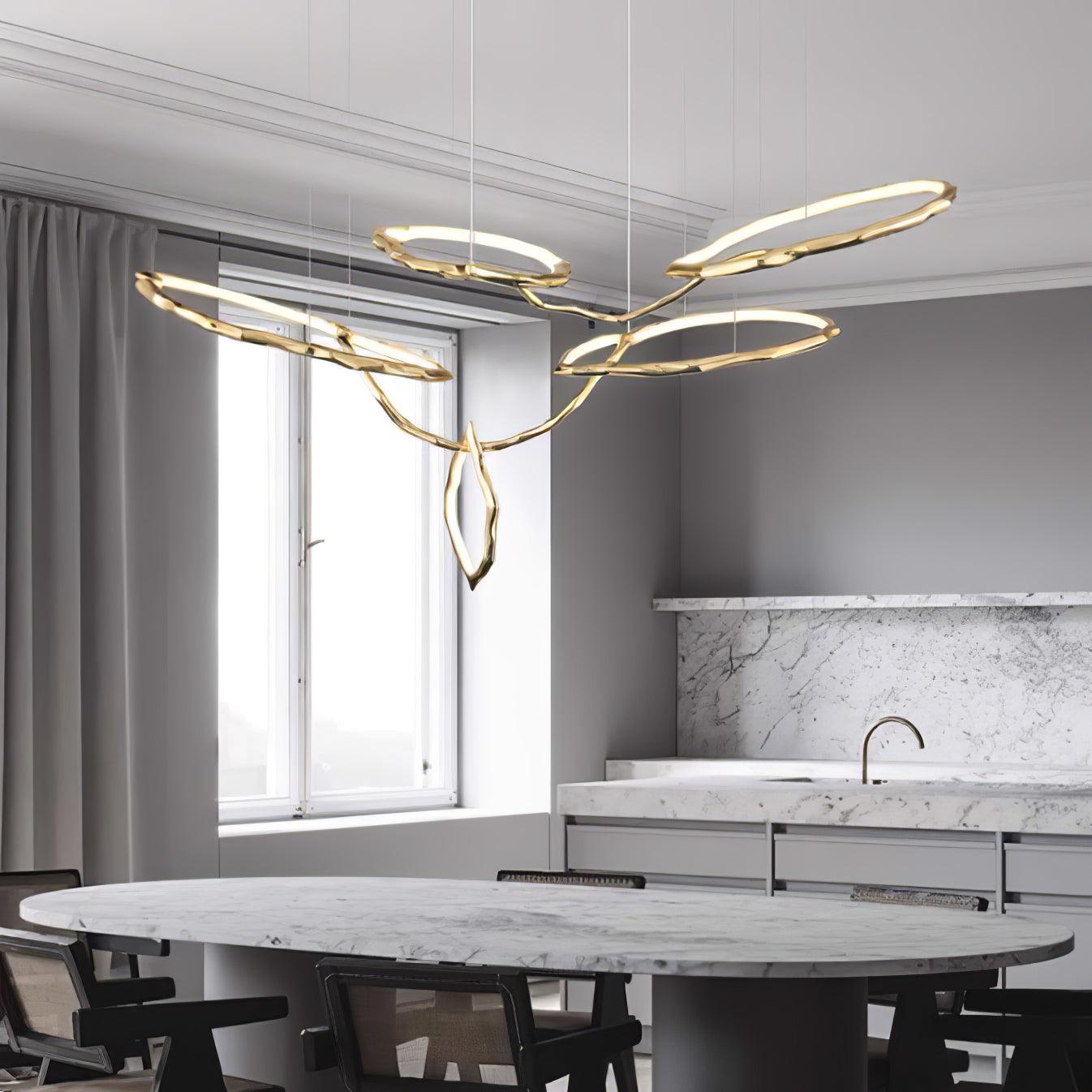 Cloud Rings Series Brass Chandelier Chandelier