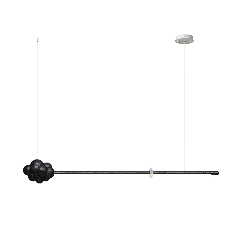 Cloud Stick Chandelier L 57.1’’ x H 7.9’’ / Black / Warm Light Chandelier