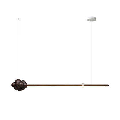Cloud Stick Chandelier L 57.1’’ x H 7.9’’ / Walnut Color / Warm Light Chandelier