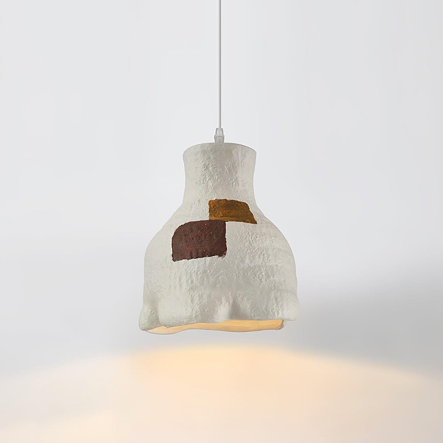Clovo Pendant Lamp Model D Dia 9.1″ x H 11″ / Dia 23cm x H 28cm / Gray-White Pendant light