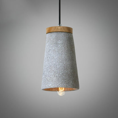 Coburg Wood Cement Pendant Light ? 5.5″ x H 9.1″ / Dia 14cm x H 23cm / Light Grey Pendant light