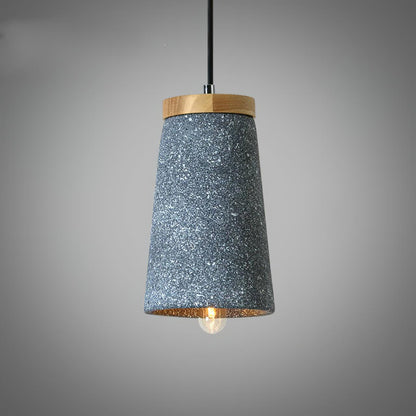 Coburg Wood Cement Pendant Light ? 5.5″ x H 9.1″ / Dia 14cm x H 23cm / Dark Gray Pendant light