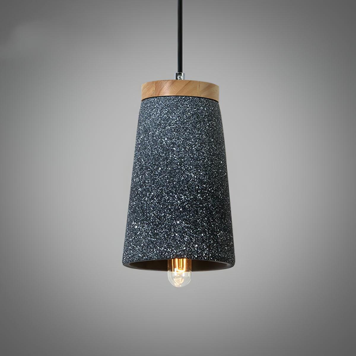 Coburg Wood Cement Pendant Light ? 5.5″ x H 9.1″ / Dia 14cm x H 23cm / Black Pendant light