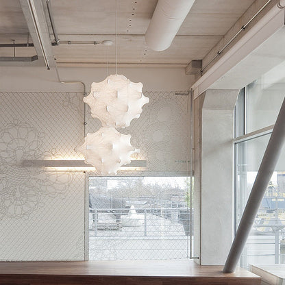 Cocoon Bloom Pendant Lamp Dia 24.8″ x H 19.7″ / Dia 63cm x H 50cm / White Pendant light