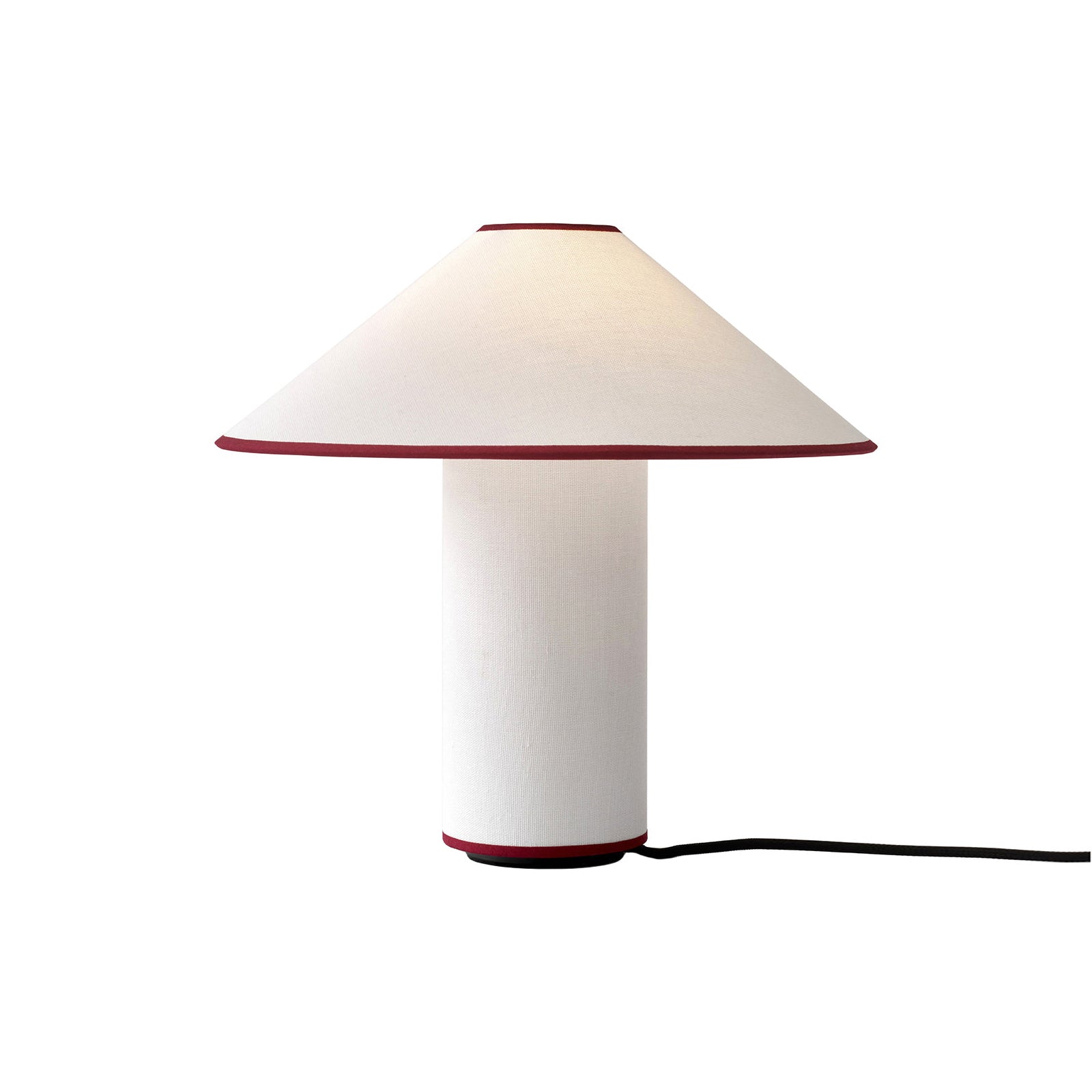 Colette Table Lamp Dia 12.6″ x H 12.6″ / Dia 32cm x H 32cm / Red + White / US Plug Table lamp