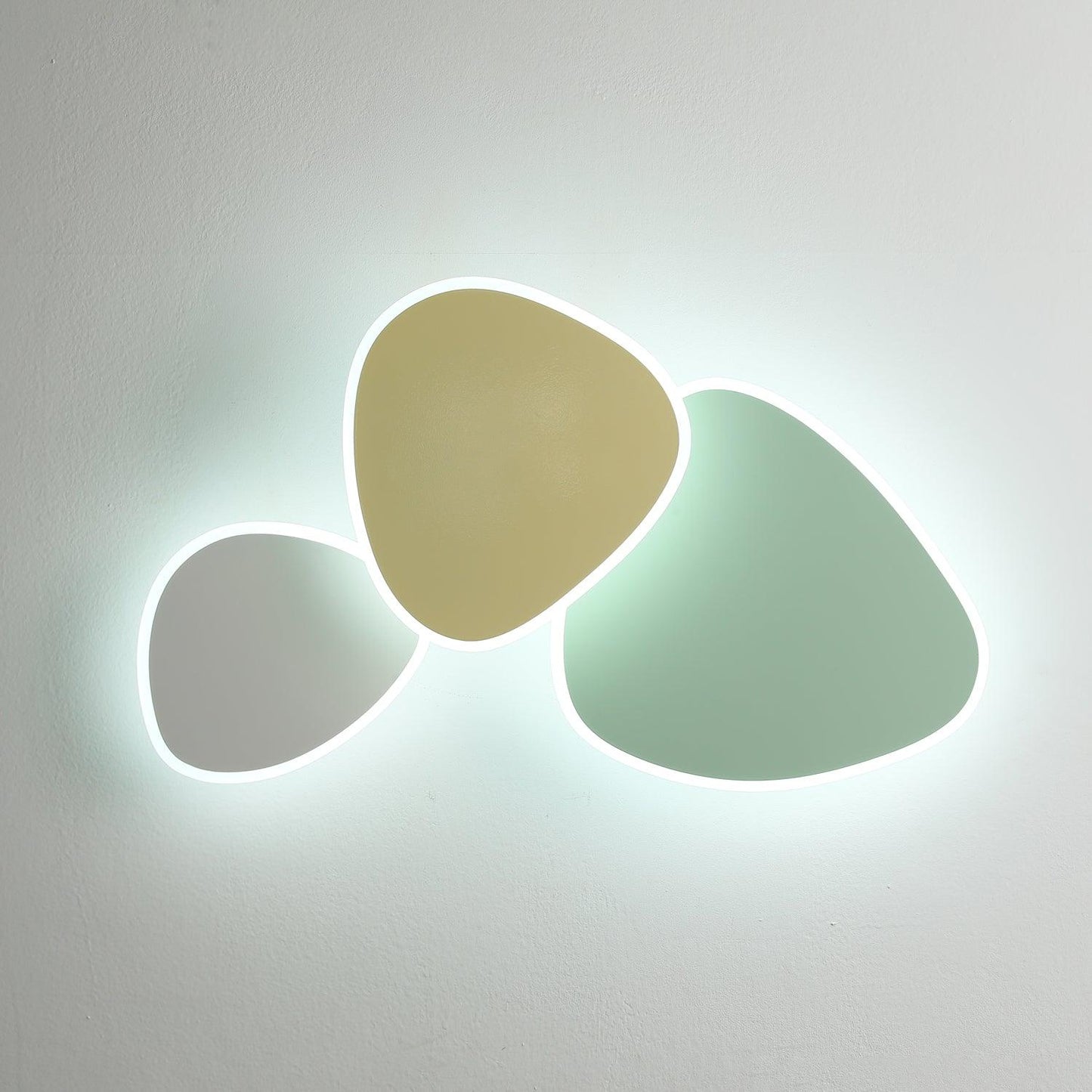 Colorful Cloud Wall Ceiling Lamp L 22.4″ x H 13.8″ / L 57cm x H 35cm / White & Yellow & Green / Cool Light Wall lamp