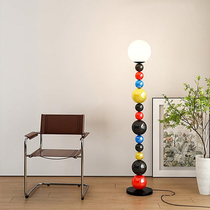 Colorful Round Ball Floor Lamp Dia 9.8″ x H 63″ / Dia 25cm x H 160cm / Red / US plug Floor lamp