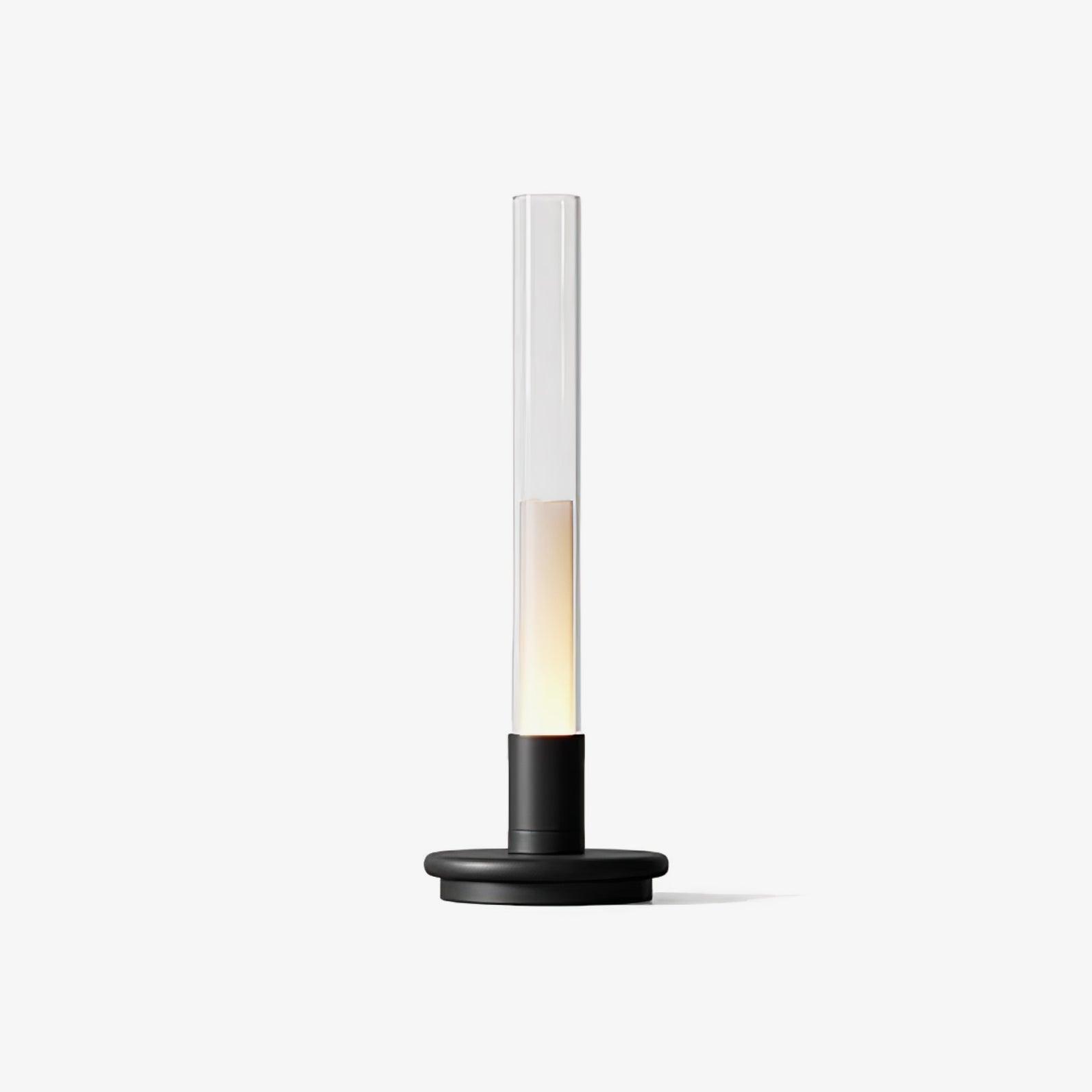 Column Built-in Battery Table Lamp Dia 4.7″ x H 14.2″ / Dia 12cm x H 36cm / Black & White & Clear / Warm Light Table lamp