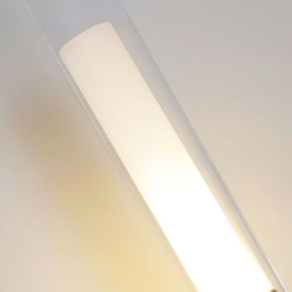 Column Torch Wall Sconce ? 5.1″ x H 14.2″ / Black & Clear / Warm Light Wall lamp