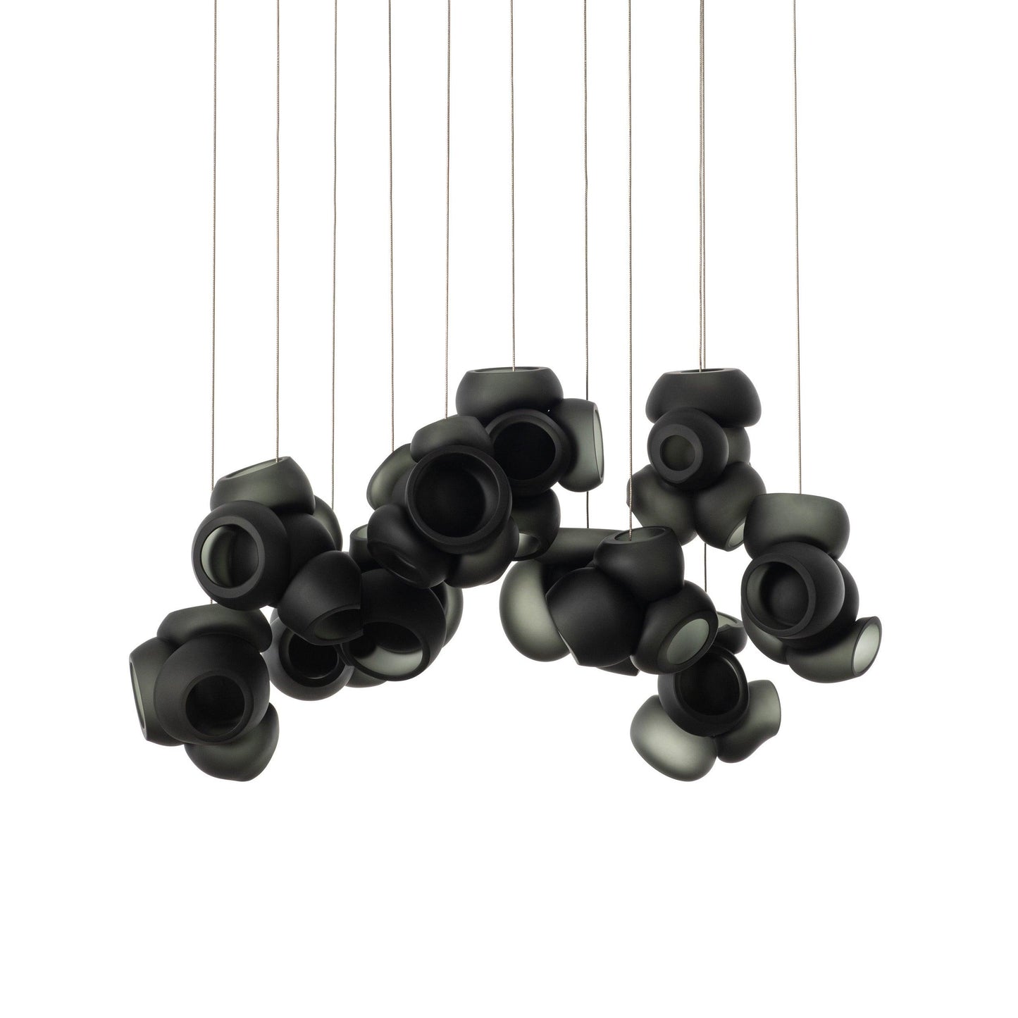 Bubbles Cluster Pendant Light 11Heads Dia 20″ x H 78.7″ / Dia 50.8cm x H 200cm / Black / Warm Light Pendant light