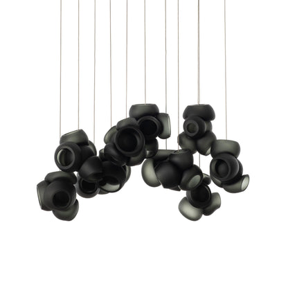 Bubbles Cluster Pendant Light 11Heads Dia 20″ x H 78.7″ / Dia 50.8cm x H 200cm / Black / Warm Light Pendant light