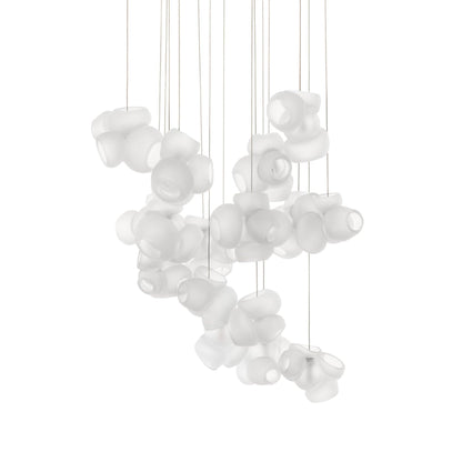 Bubbles Cluster Pendant Light 16Heads Dia 23.6″ x H 78.7″ / Dia 60cm x H 200cm / White / Warm Light Pendant light