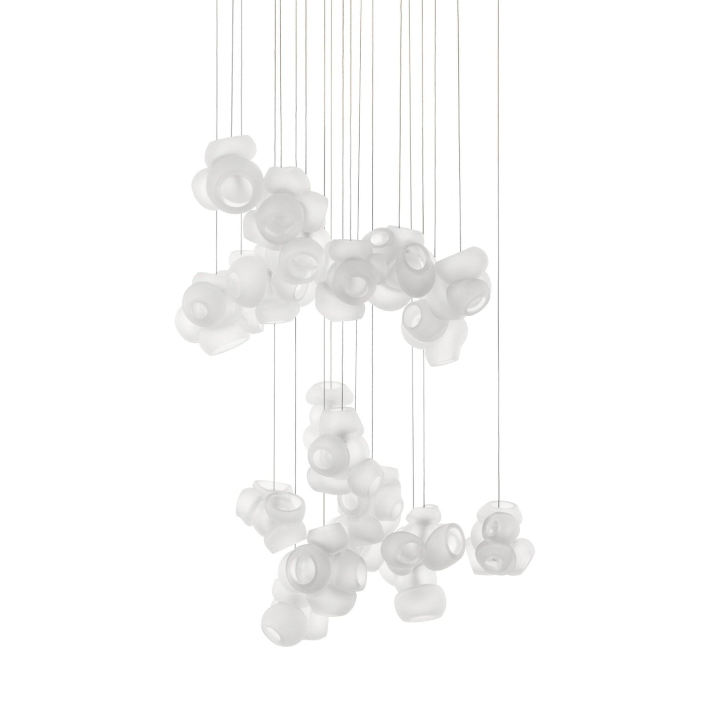 Bubbles Cluster Pendant Light 20Heads Dia 29.7″ x H 98.4″ / Dia 75.5cm x H 250cm / White / Warm Light Pendant light