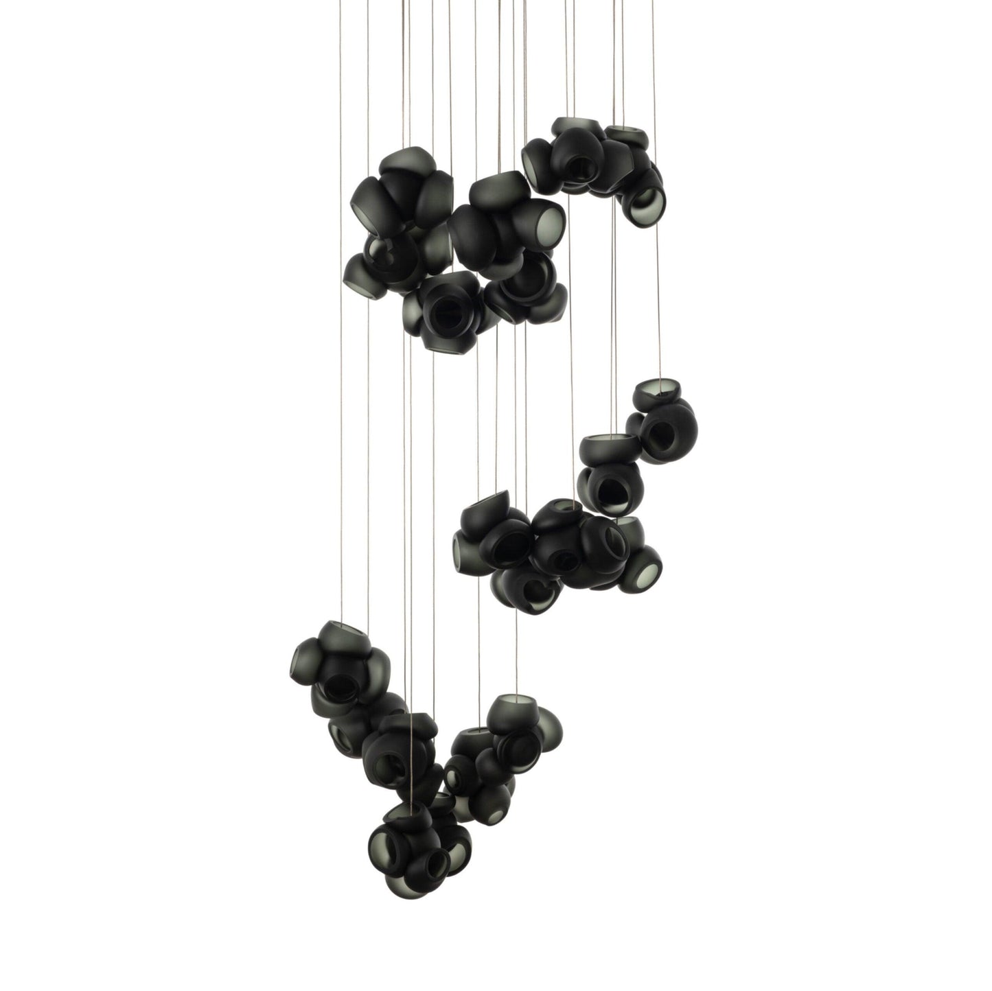 Bubbles Cluster Pendant Light 20Heads Dia 29.7″ x H 98.4″ / Dia 75.5cm x H 250cm / Black / Warm Light Pendant light