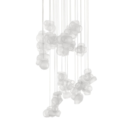 Bubbles Cluster Pendant Light 28Heads Dia 29.7″ x H 98.4″ / Dia 75.5cm x H 250cm / White / Warm Light Pendant light