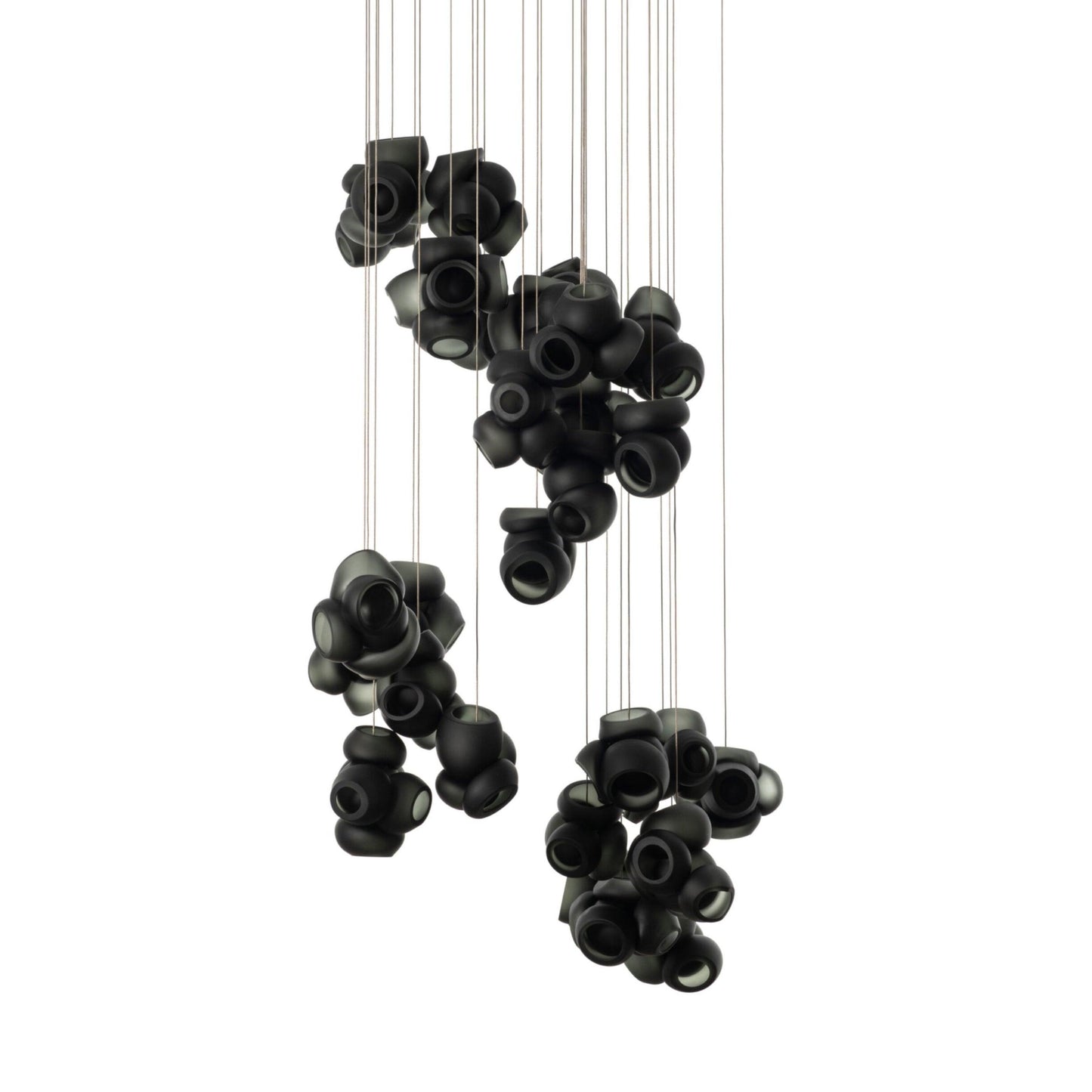 Bubbles Cluster Pendant Light 28Heads Dia 29.7″ x H 98.4″ / Dia 75.5cm x H 250cm / Black / Warm Light Pendant light