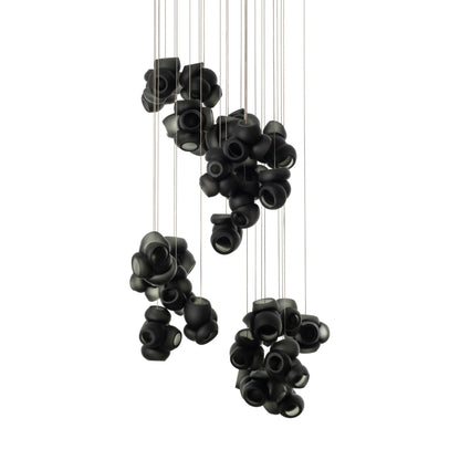 Bubbles Cluster Pendant Light 28Heads Dia 29.7″ x H 98.4″ / Dia 75.5cm x H 250cm / Black / Warm Light Pendant light