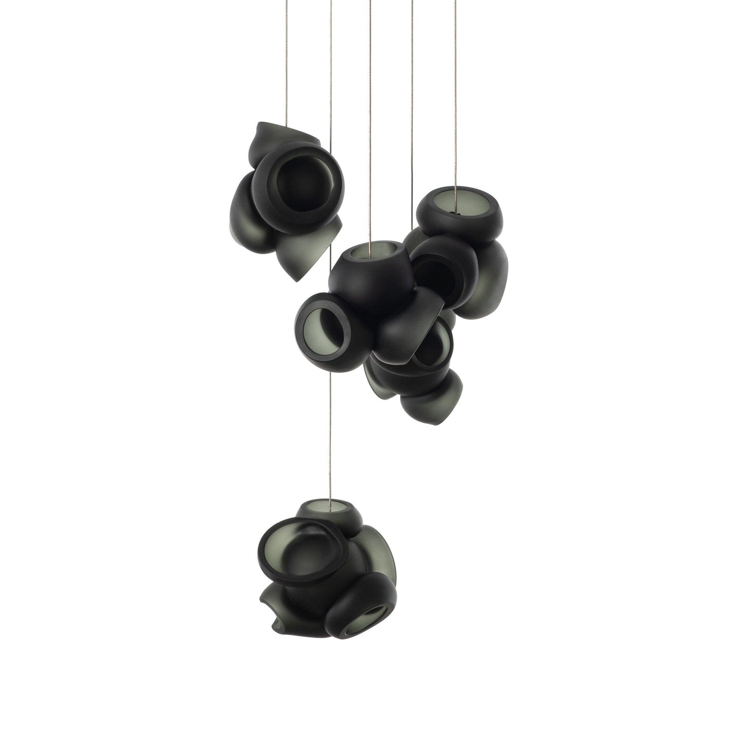 Bubbles Cluster Pendant Light 5Heads Dia 11.8″ x H 59.1″ / Dia 30cm x H 150cm / Black / Warm Light Pendant light