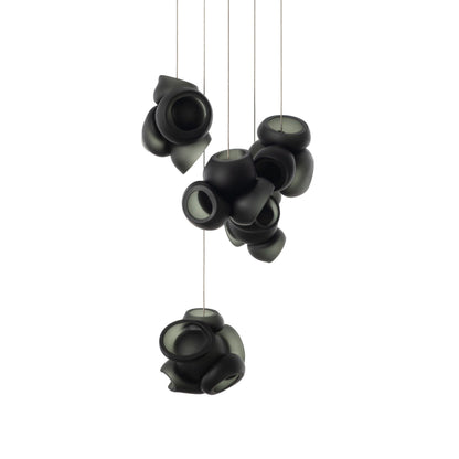 Bubbles Cluster Pendant Light 5Heads Dia 11.8″ x H 59.1″ / Dia 30cm x H 150cm / Black / Warm Light Pendant light