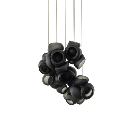 Bubbles Cluster Pendant Light 7Heads Dia 11.8″ x H 59.1″ / Dia 30cm x H 150cm / Black / Warm Light Pendant light