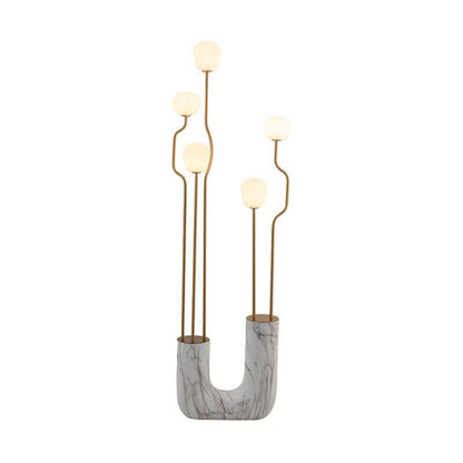 Comet Floor Lamp Dia 18.9″ x H 66.9″ / Dia 48cm x H 170cm / White + Gold / US plug Floor lamp