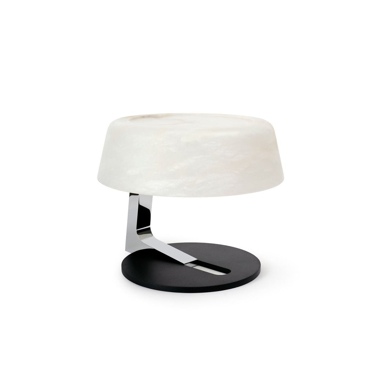 Comete Table Lamp Dia 10.2″ x W 13.8″ x H 11″ / Dia 26cm x W 35cm x H 28cm / Black & White Alabaster / US Plug Table lamp