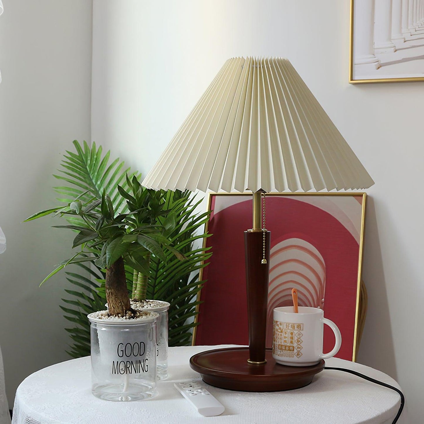 Cone Pleated Fabric Table Lamp Table lamp