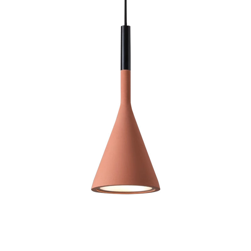 Conical Concrete Pendant Light 1Head Φ 5.9″ x H 13.8″ / Dia 15cm x H 35cm / Red Pendant light