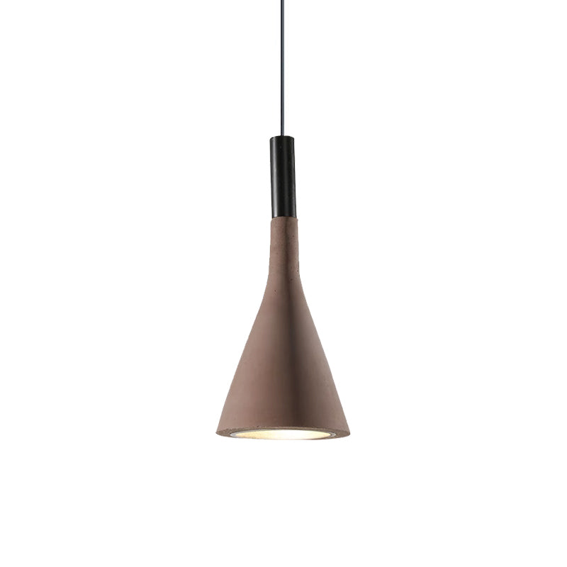 Conical Concrete Pendant Light 1Head Φ 5.9″ x H 13.8″ / Dia 15cm x H 35cm / Coffee Pendant light