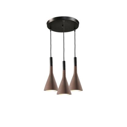 Conical Concrete Pendant Light 3Heads R / Coffee Pendant light