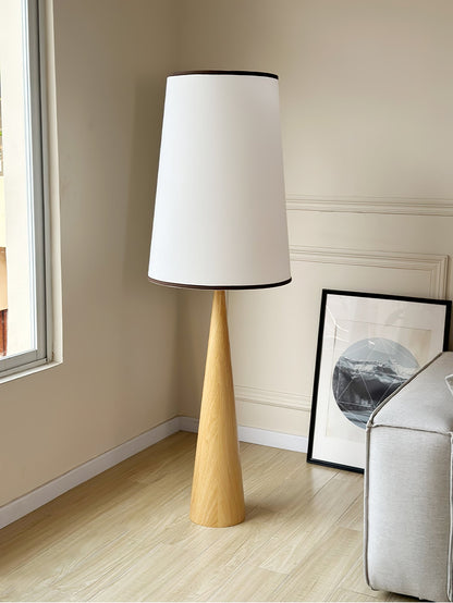 Faux Wood Conical Floor Lamp Floor lamp