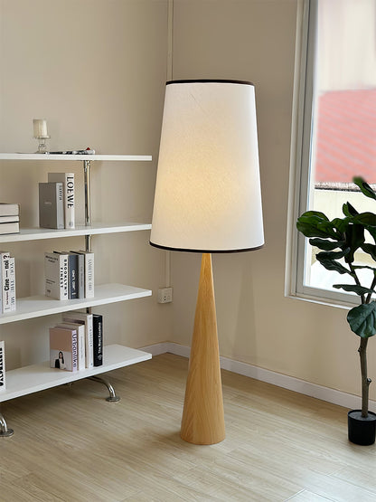 Faux Wood Conical Floor Lamp Floor lamp