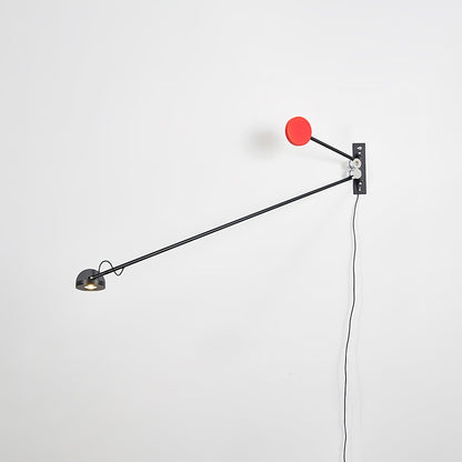 Precision Movement Wall Lamp W 48.8″ x H 7.9″ / W 124cm x H 20cm / Black & Red / US Plug Wall lamp